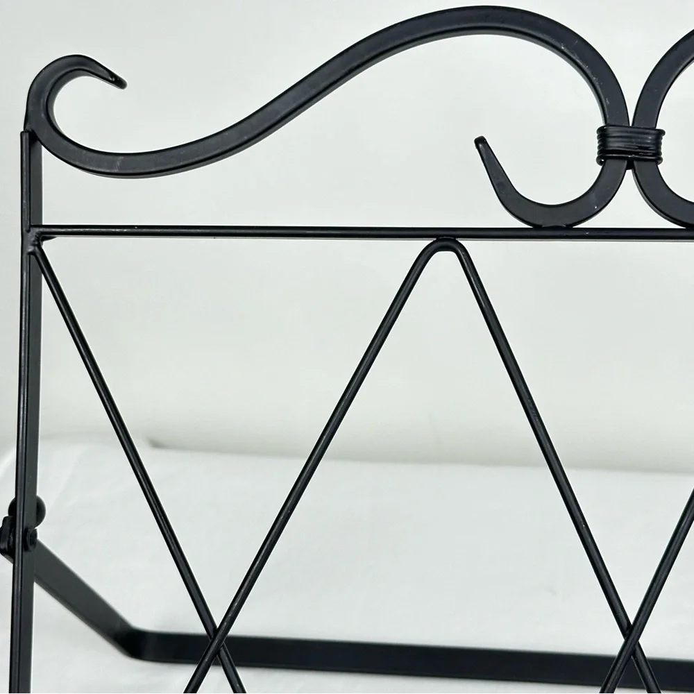 Metal scroll foldable cookbook holder book stand